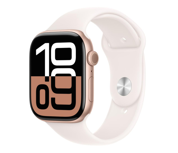 Apple Watch 10 42/Różowe Aluminum/RóżowyPasek Sportowy S/M GPS - 1278087 - zdjęcie